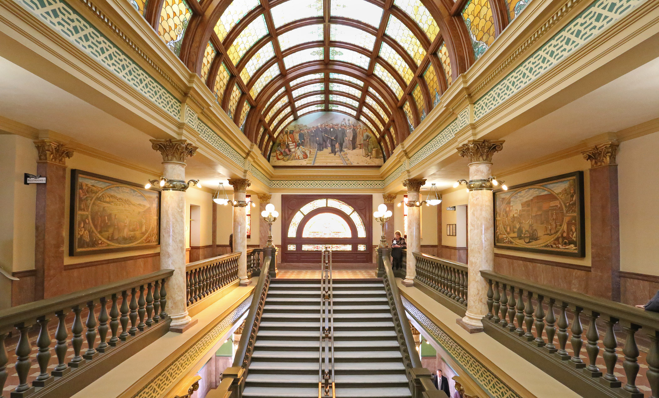 View South Both Murals and Barrel Vault